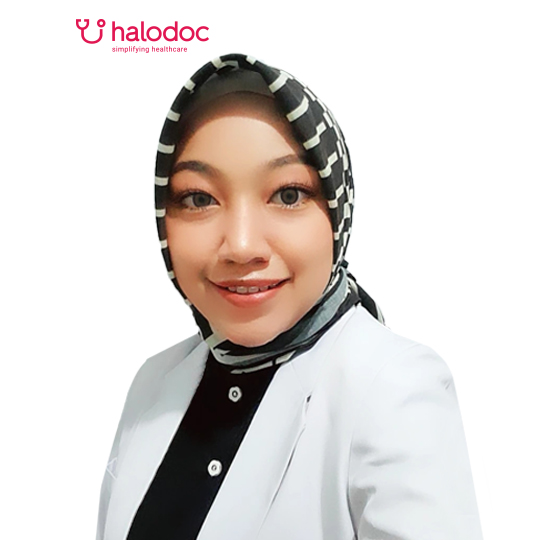 Ilustrasi seorang yang lagi rebahan santai sambil konsultasi dokter online